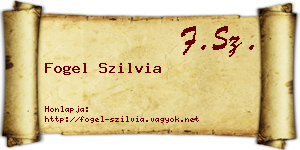 Fogel Szilvia névjegykártya